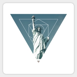 Statue of Liberty Geometric Photography Sticker